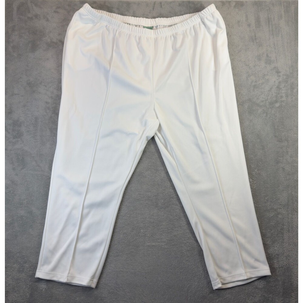 Sara Morgan Trouser Pants Womens 4XP Petite White Pull On Elastic Waist Work